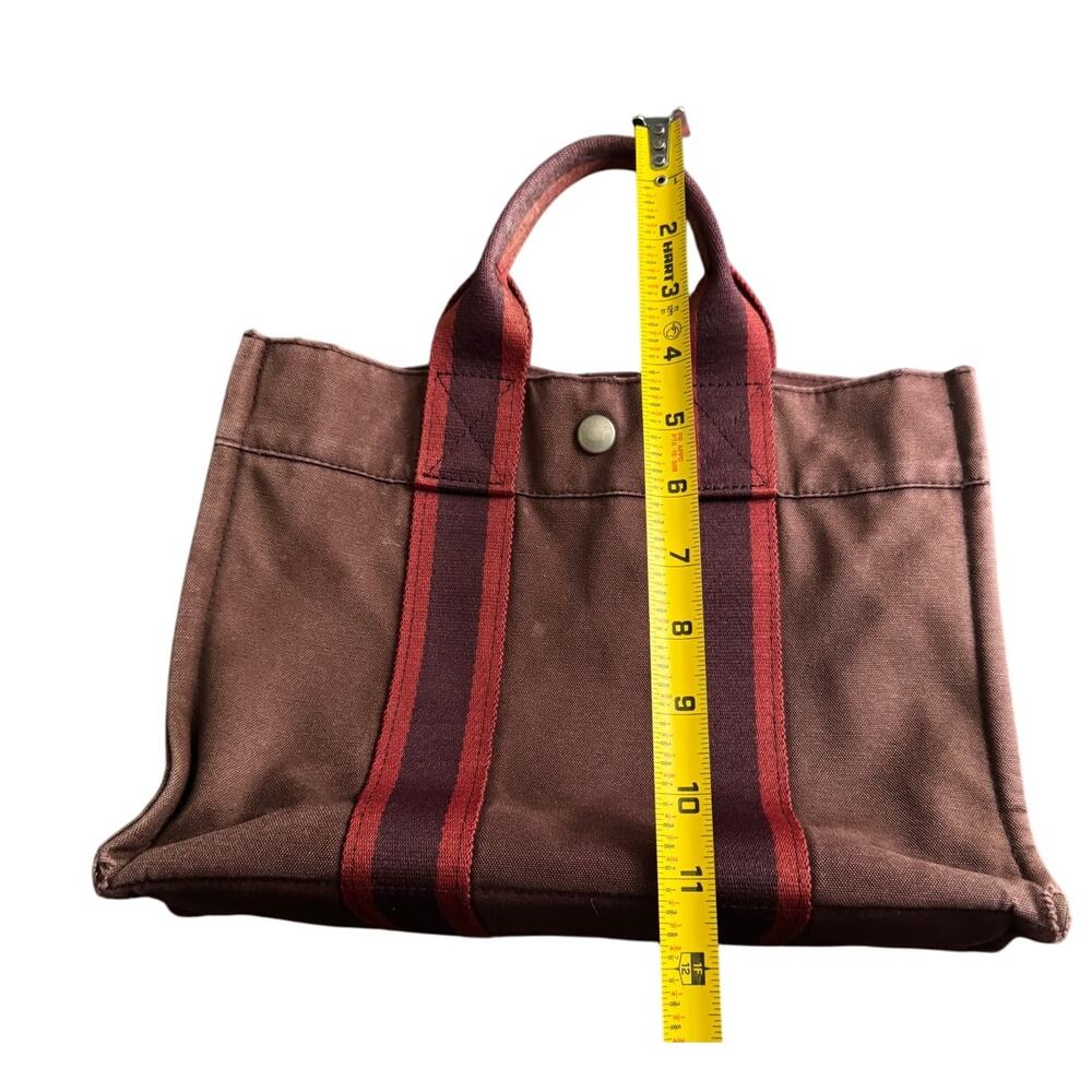 Authentic Vintage Hermes Canvas Herline PM‎ Small Tote - Picture 12 of 16
